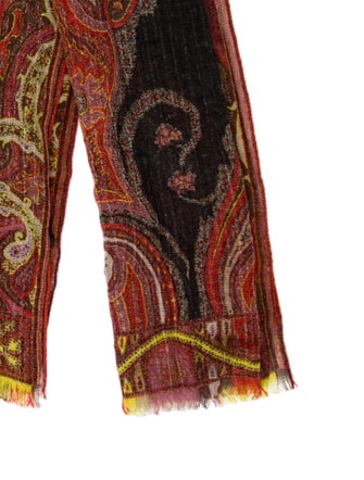 Etro Wool Paisley Print Scarf