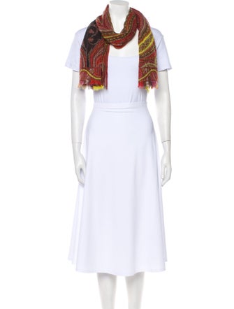Etro Wool Paisley Print Scarf