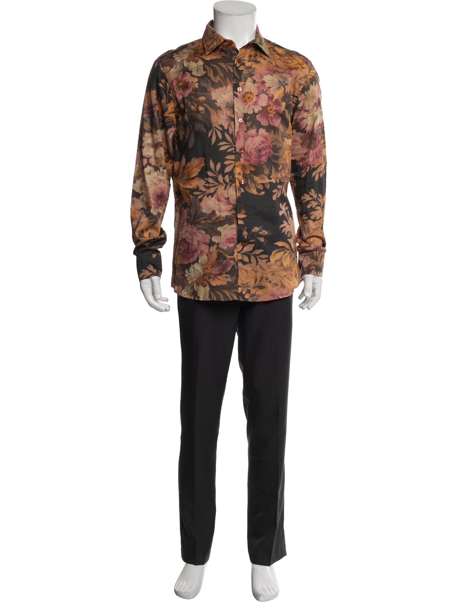 Etro Floral Print Long Sleeve Shirt