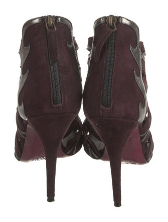 Etro Suede Animal Print Gladiator Sandals