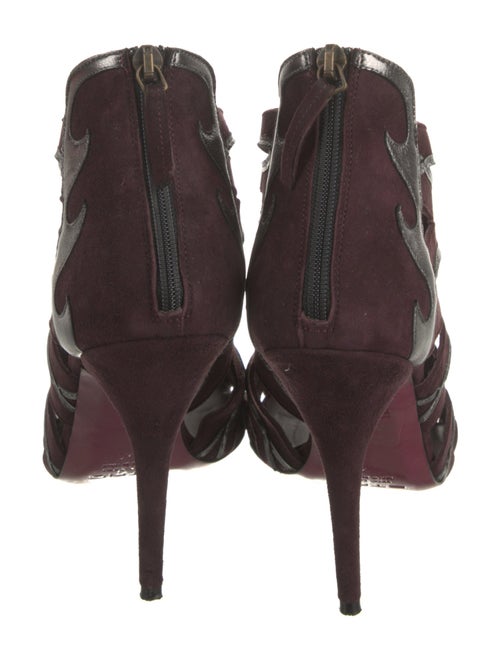 Etro Suede Animal Print Gladiator Sandals