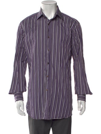 Etro Striped Long Sleeve Dress Shirt