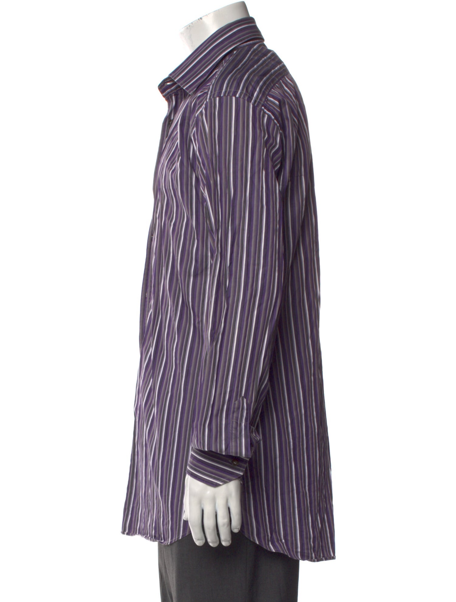 Etro Striped Long Sleeve Dress Shirt
