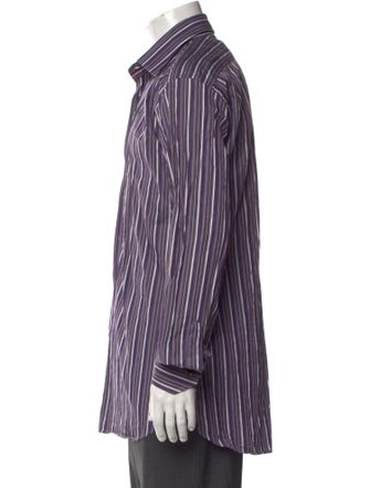 Etro Striped Long Sleeve Dress Shirt