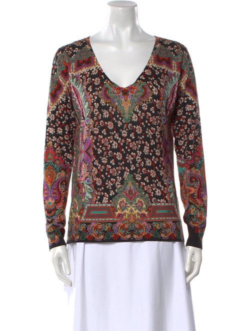 Etro Silk Floral Print Sweater