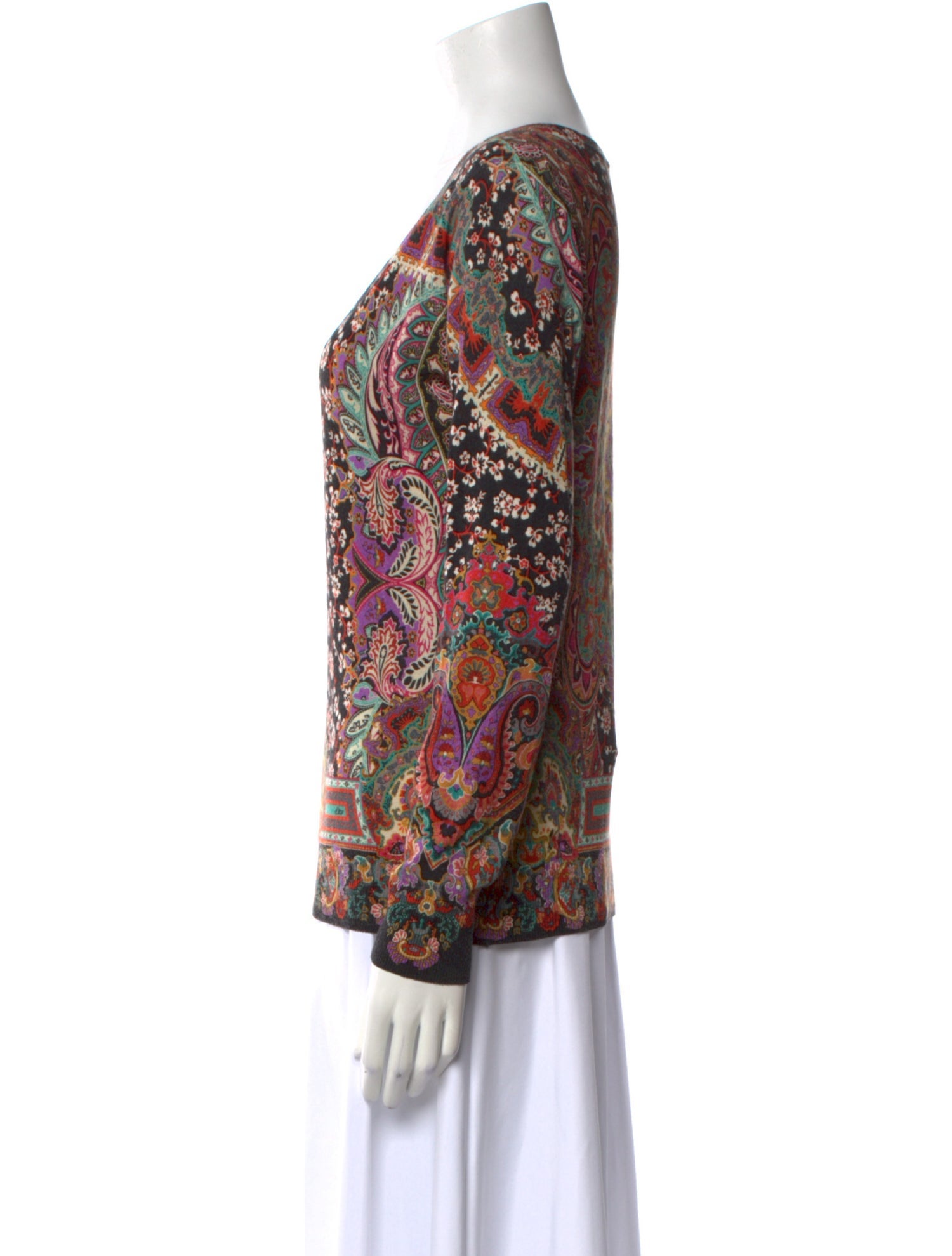 Etro Silk Floral Print Sweater