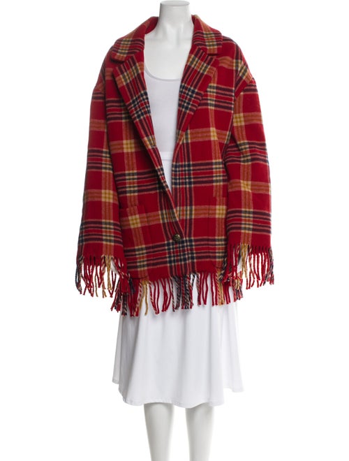 Etro Wool Plaid Print Jacket