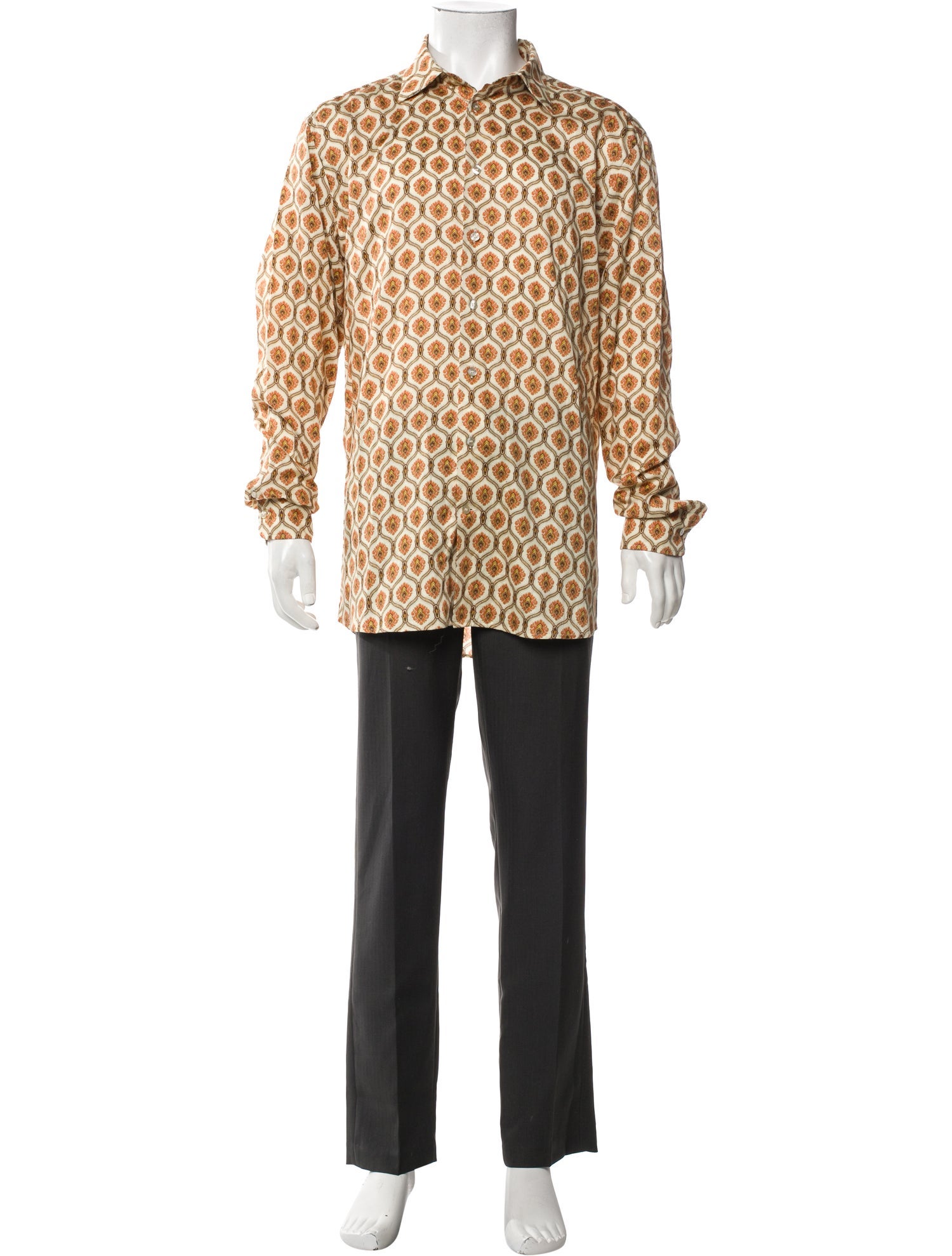 Etro Printed Long Sleeve Dress Shirt