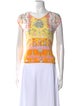 Etro Printed V-Neck Top