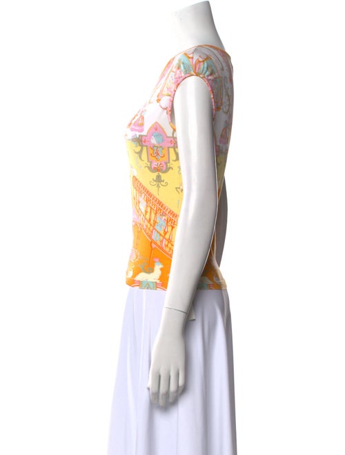 Etro Printed V-Neck Top