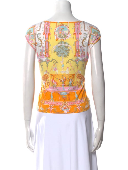Etro Printed V-Neck Top