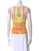 Etro Printed V-Neck Top