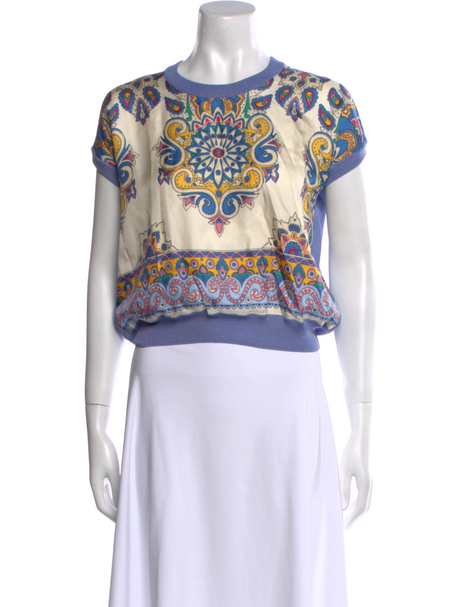 Etro Printed Scoop Neck T-Shirt