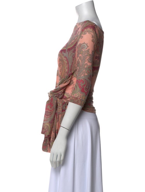 Etro Wool Paisley Print Crop Top