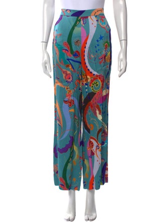 Etro Printed Wide Leg Pants