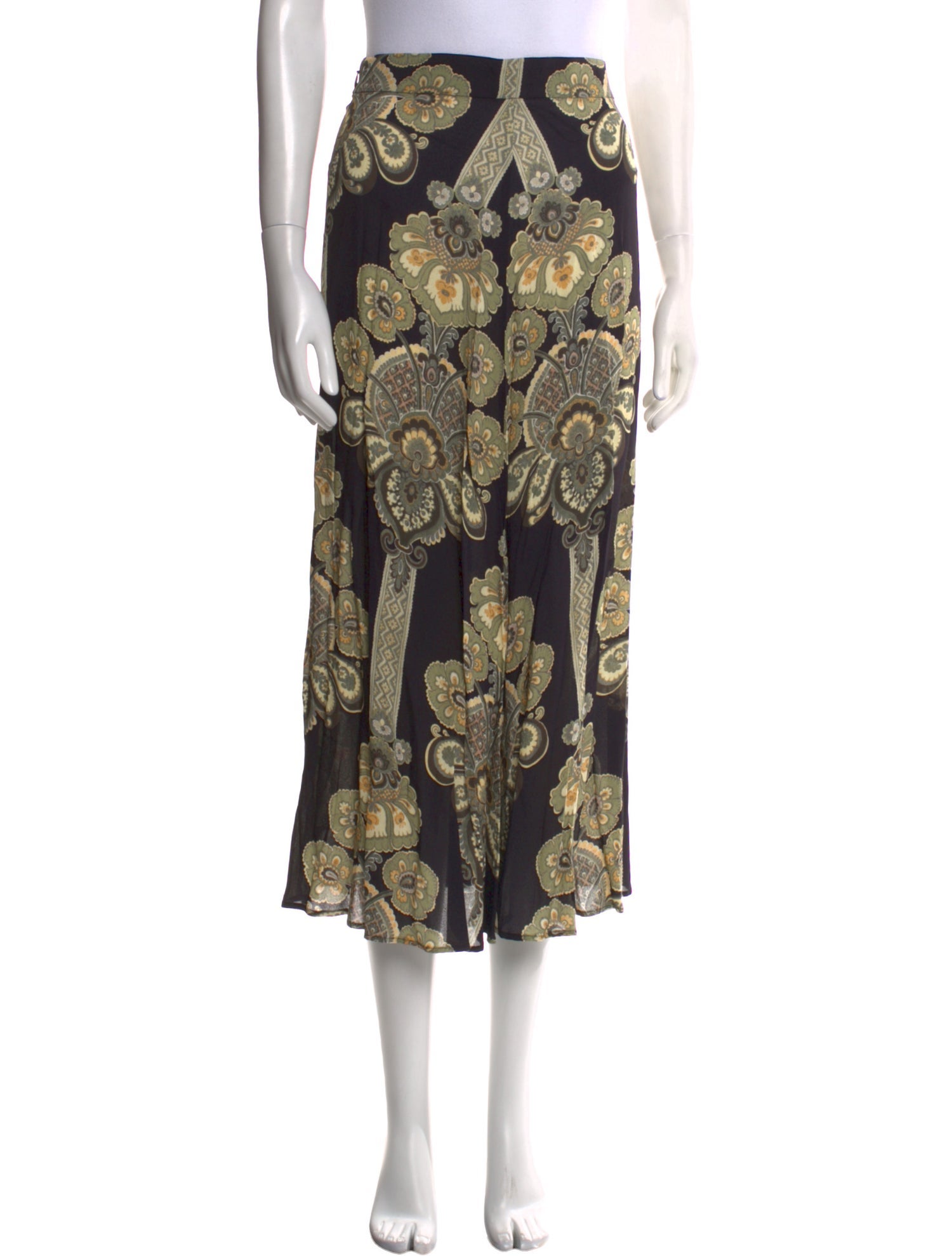 Etro Floral Print Midi Length Skirt