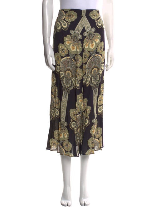 Etro Floral Print Midi Length Skirt