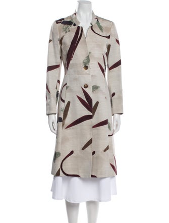 Etro Silk Printed Trench Coat