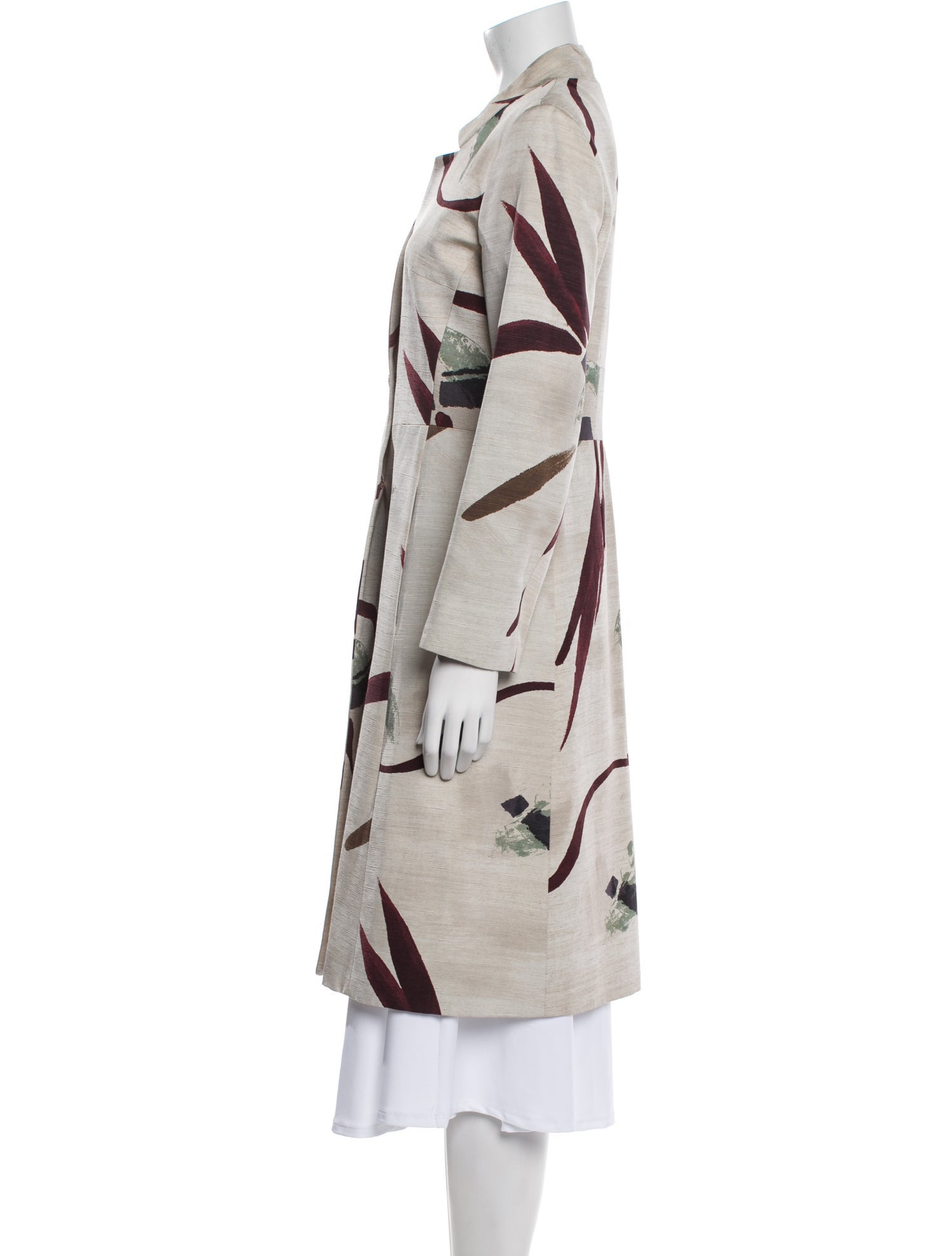Etro Silk Printed Trench Coat