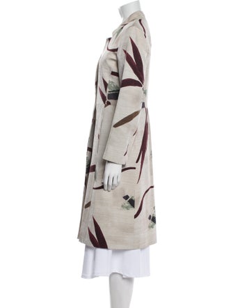 Etro Silk Printed Trench Coat