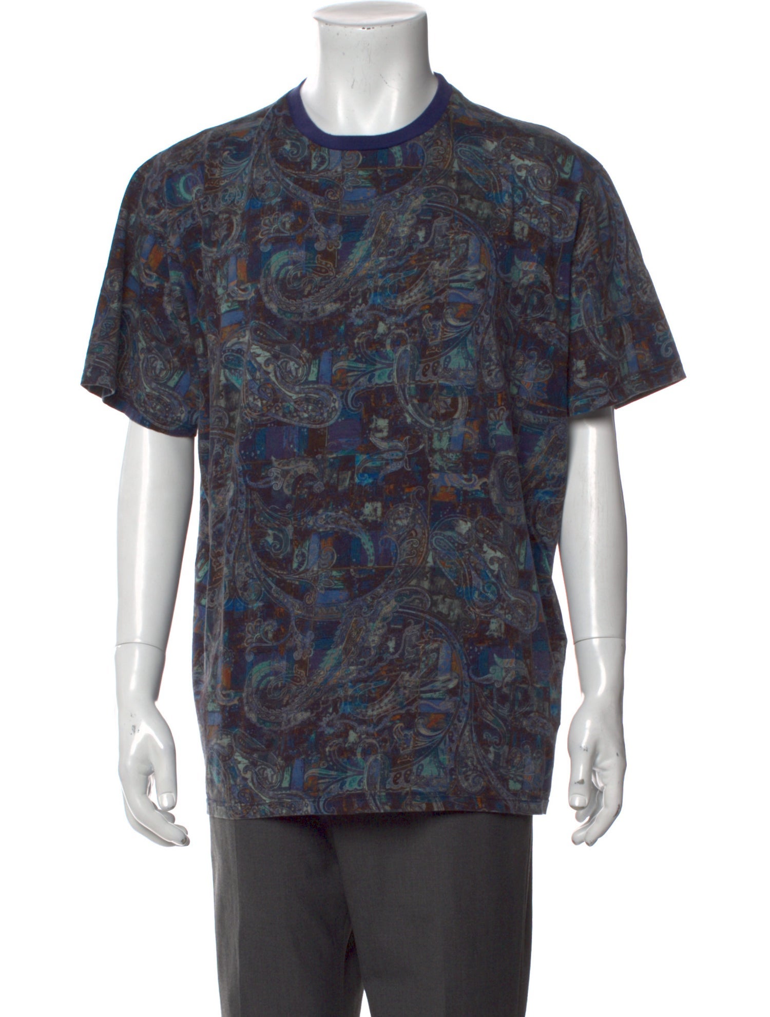 Etro Paisley Print Crew Neck T-Shirt