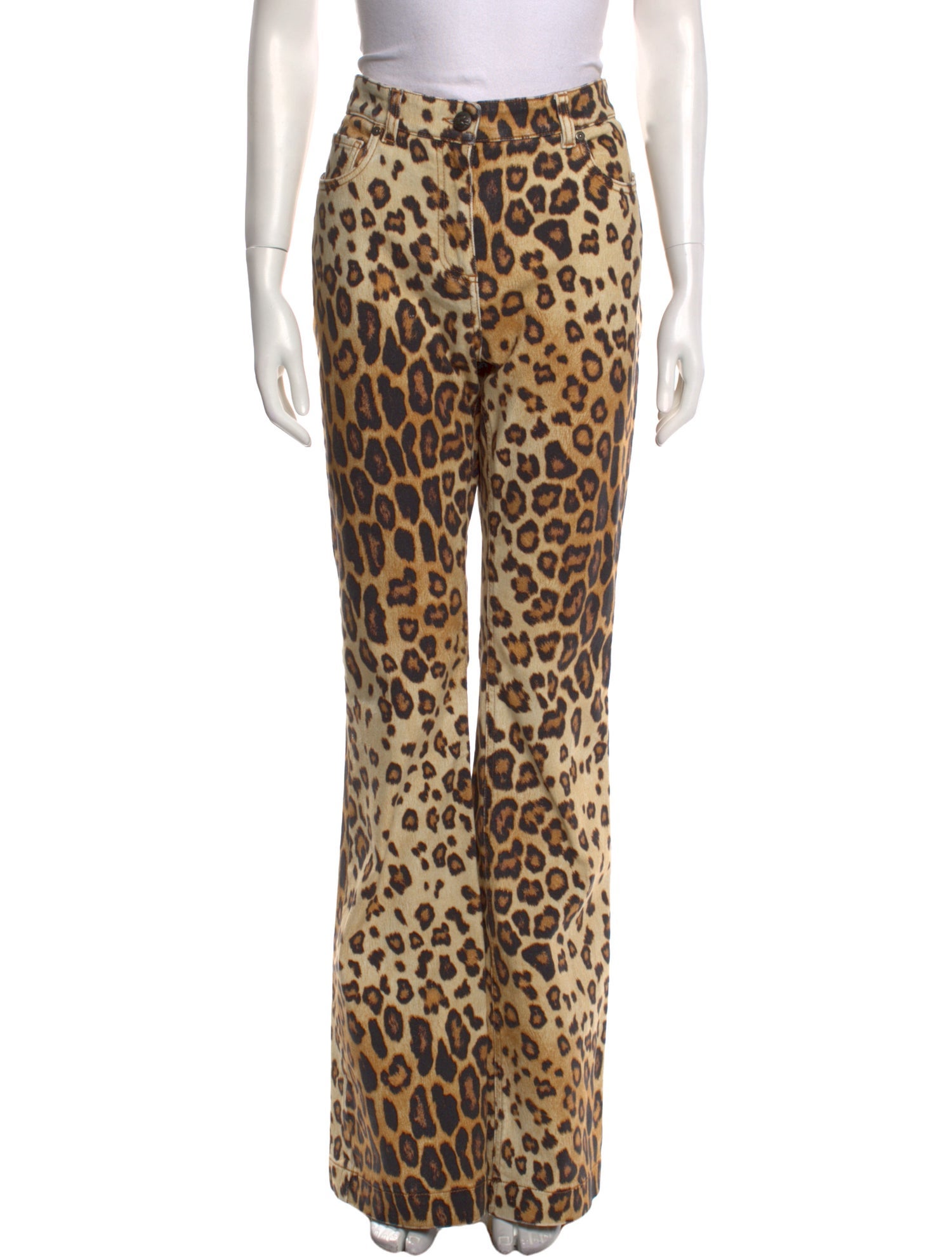Etro Animal Print Wide Leg Pants