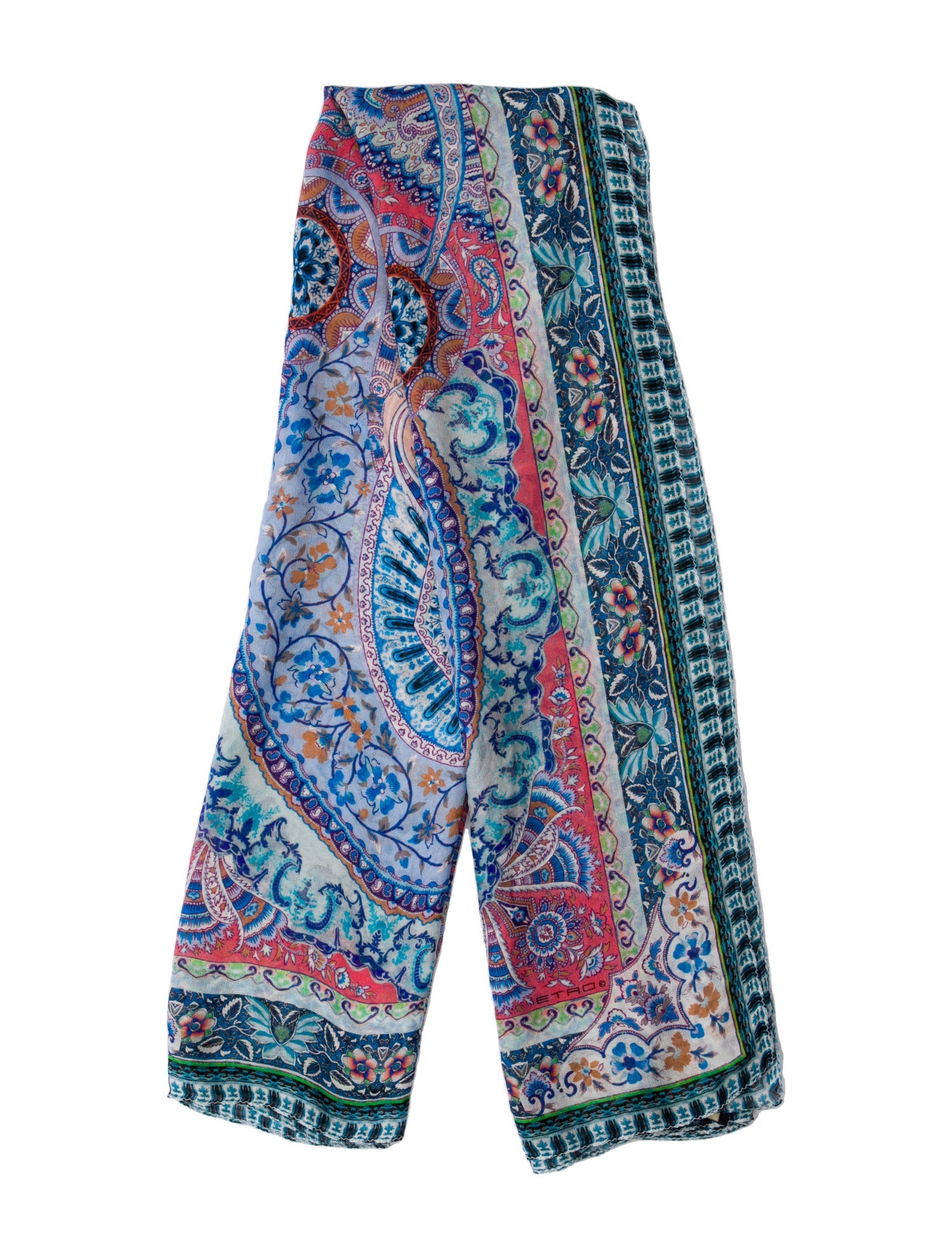 Etro Silk Floral Print Scarf