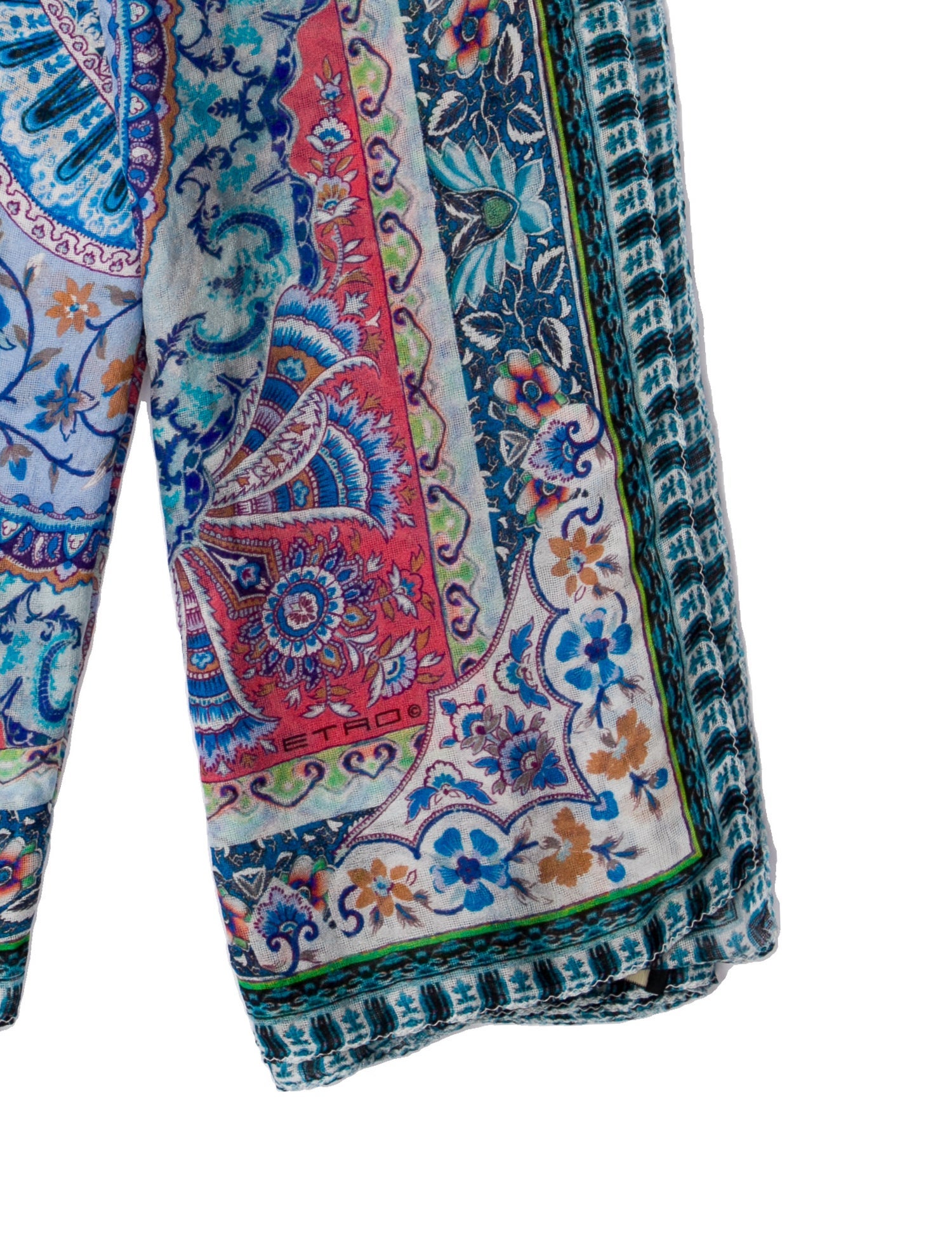 Etro Silk Floral Print Scarf