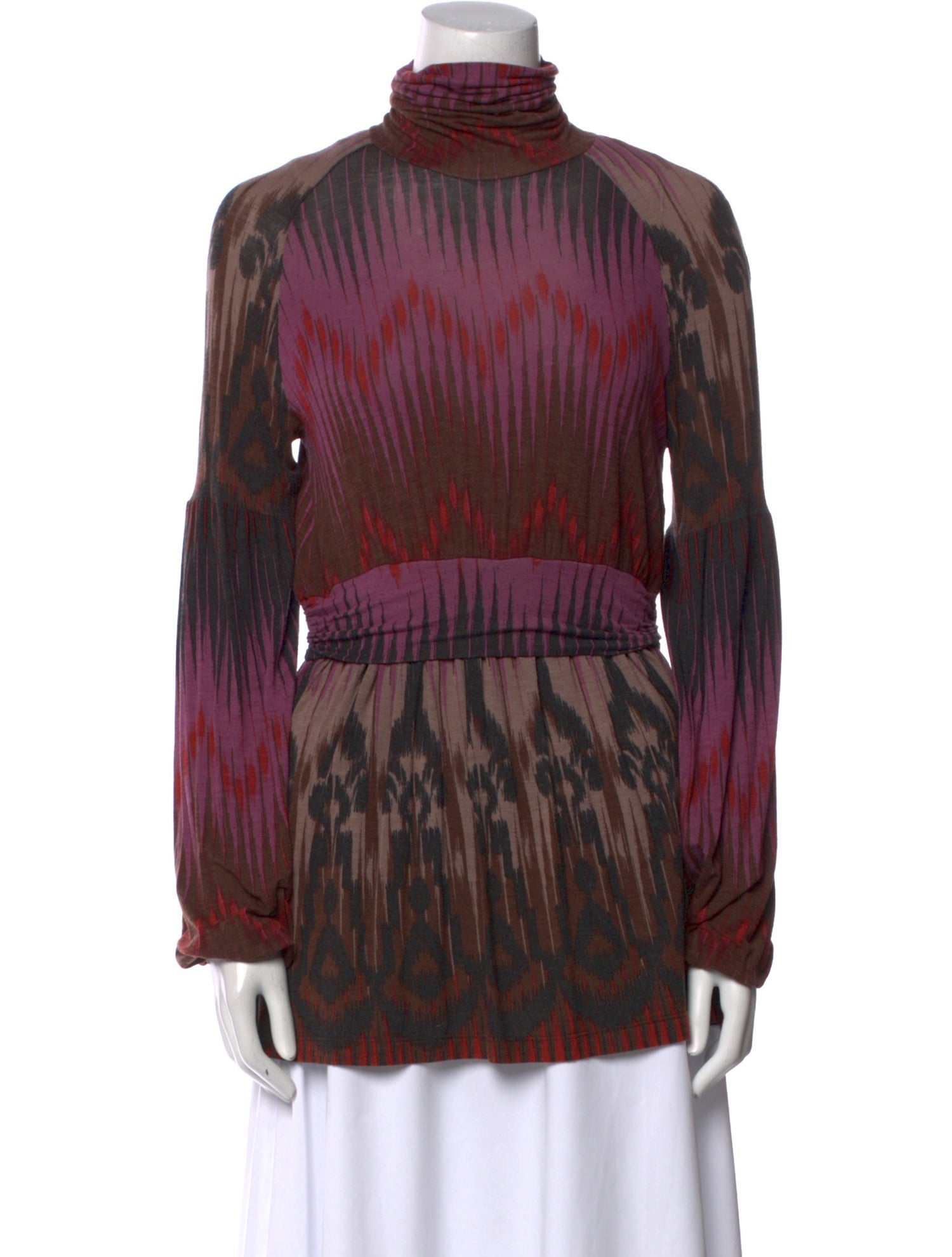 Etro Printed Turtleneck Top