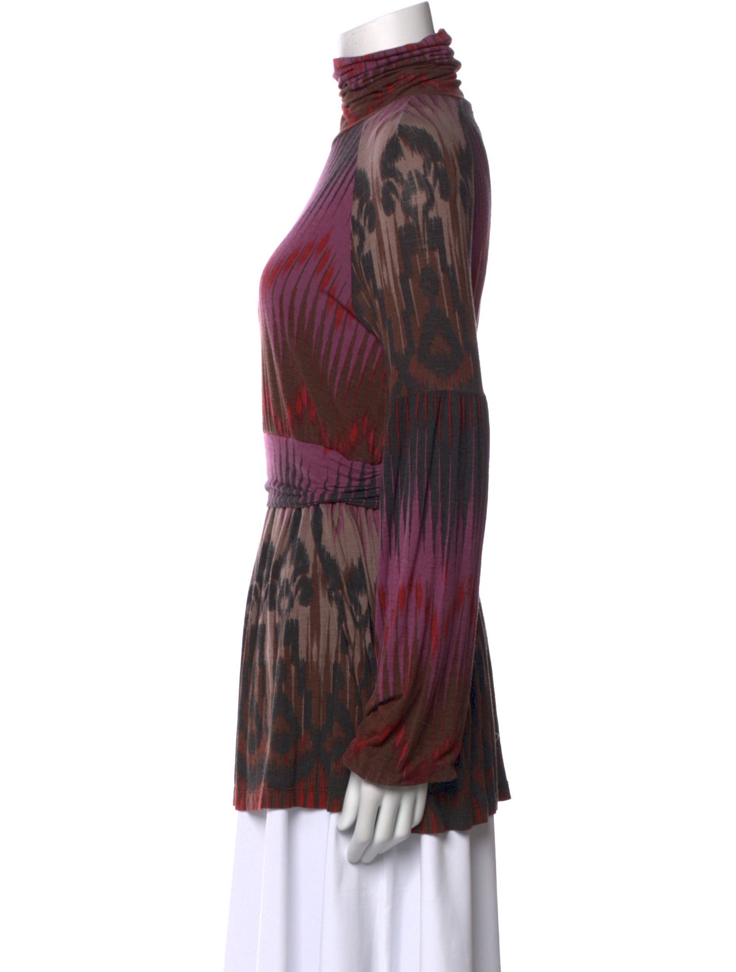 Etro Printed Turtleneck Top