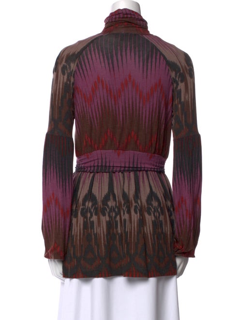 Etro Printed Turtleneck Top