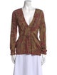 Etro Paisley Print V-Neck Blouse