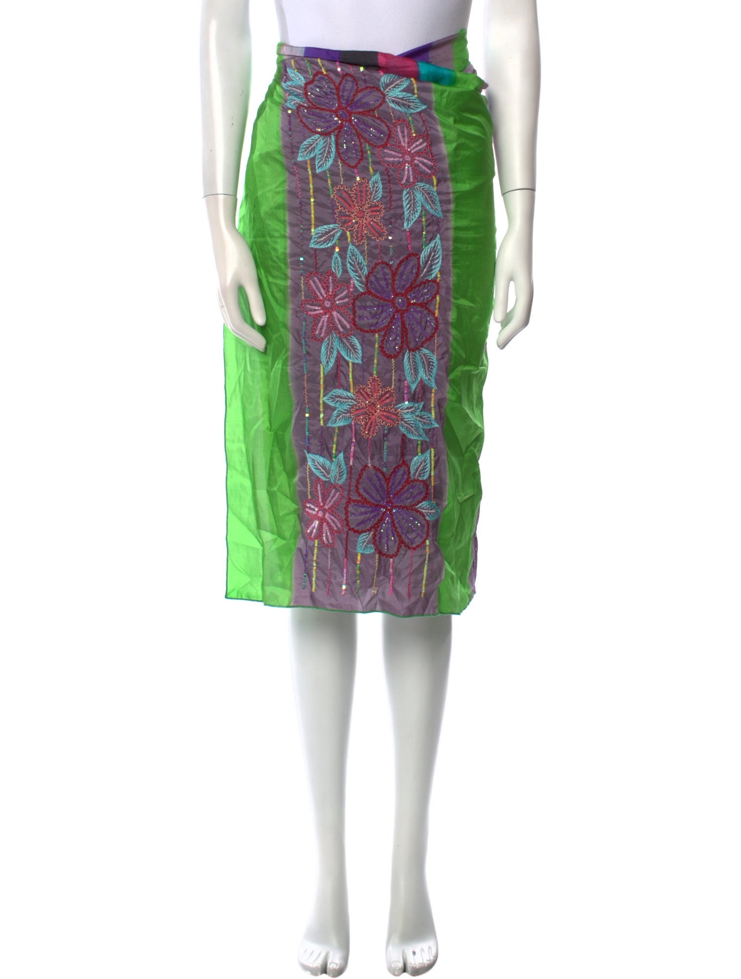 Etro Silk Midi Length Skirt