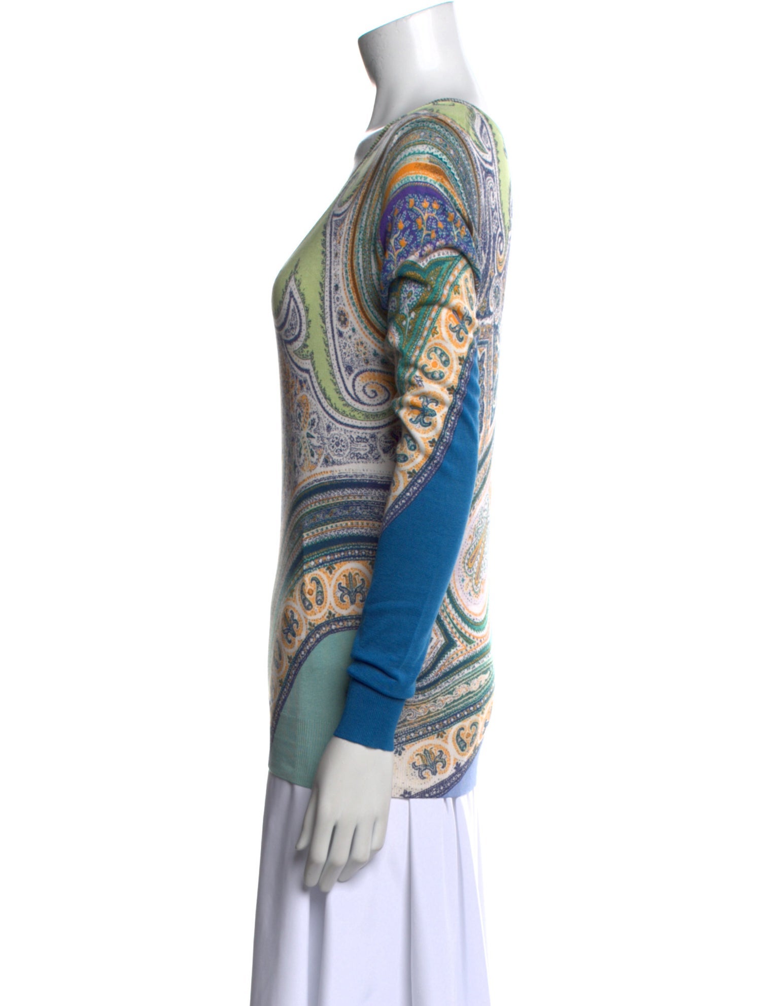 Etro Silk Paisley Print Sweater