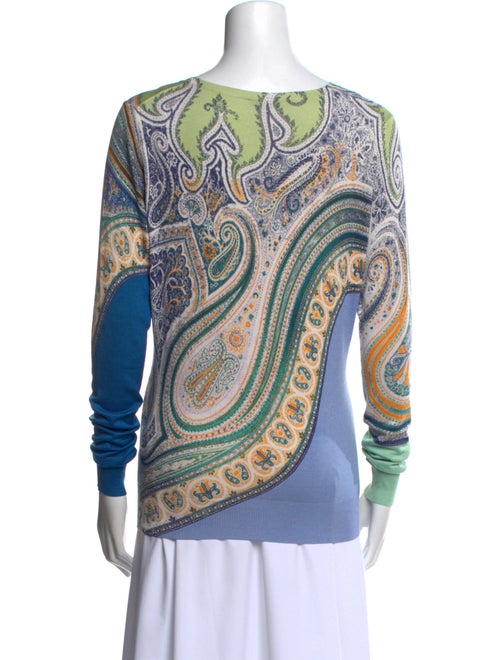 Etro Silk Paisley Print Sweater