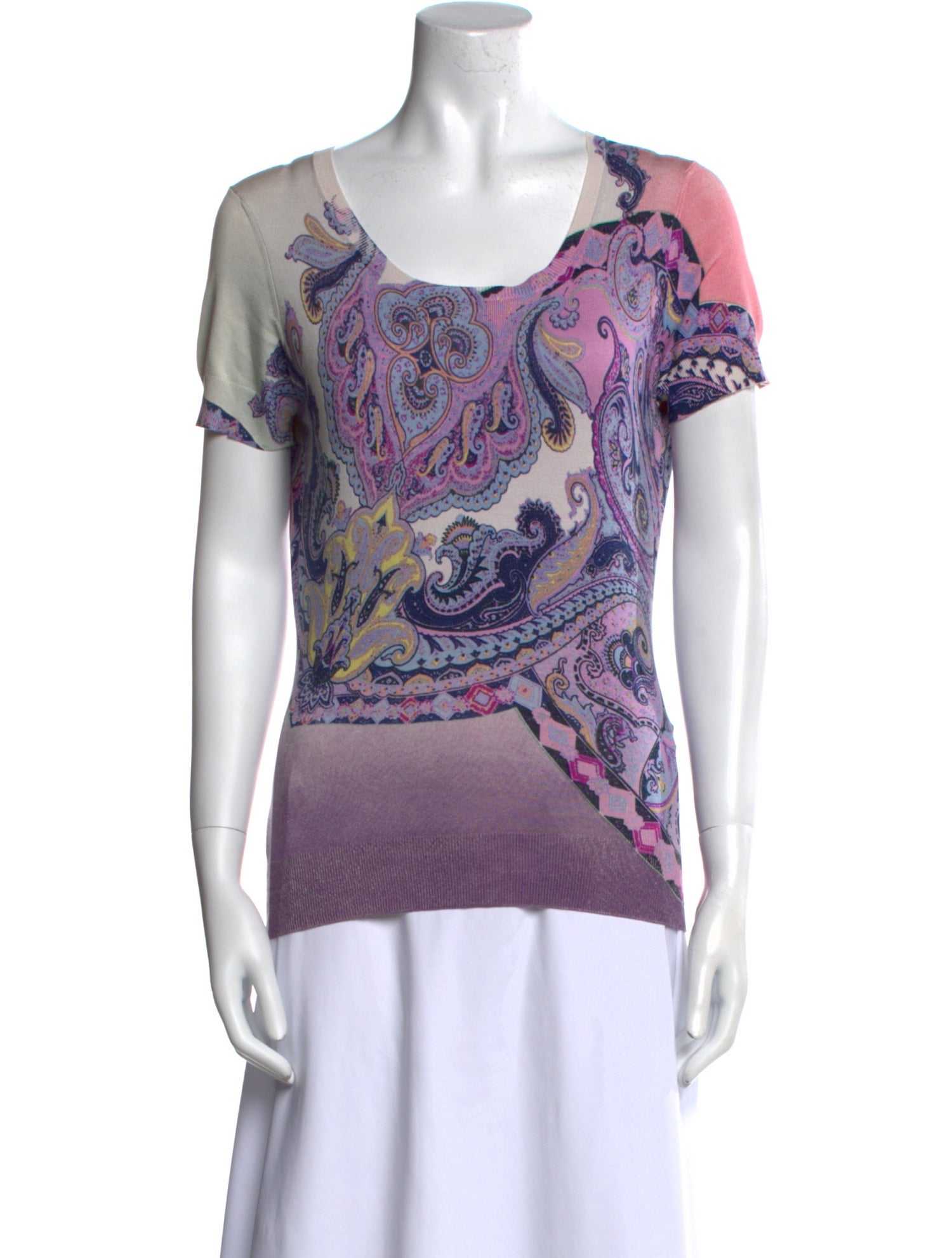 Etro Silk Paisley Print Sweater