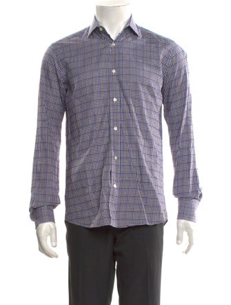 Etro Plaid Print Long Sleeve Shirt