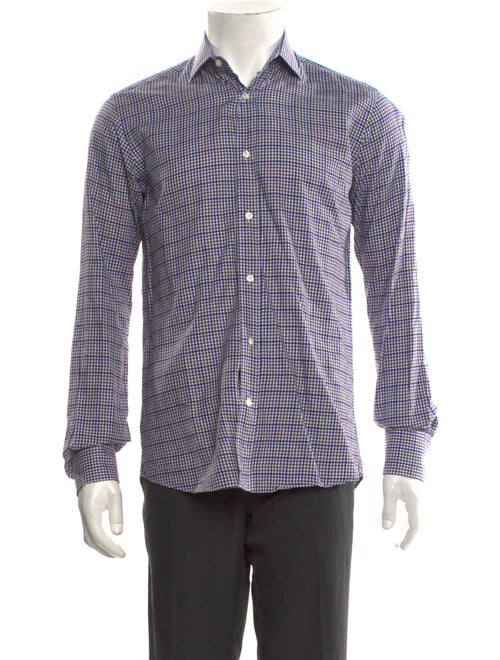 Etro Plaid Print Long Sleeve Shirt