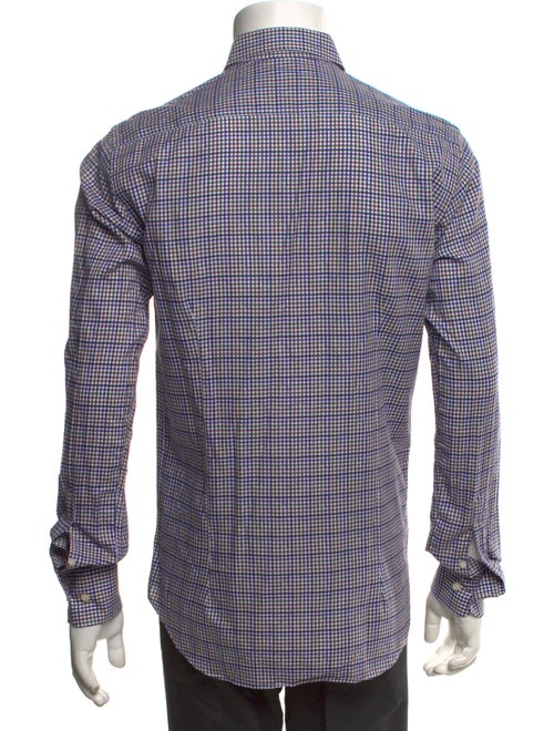 Etro Plaid Print Long Sleeve Shirt