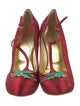 Etro Satin T-Strap Pumps