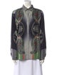 Etro Silk Paisley Print Button-Up Top
