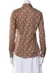 Etro Printed Long Sleeve Button-Up Top