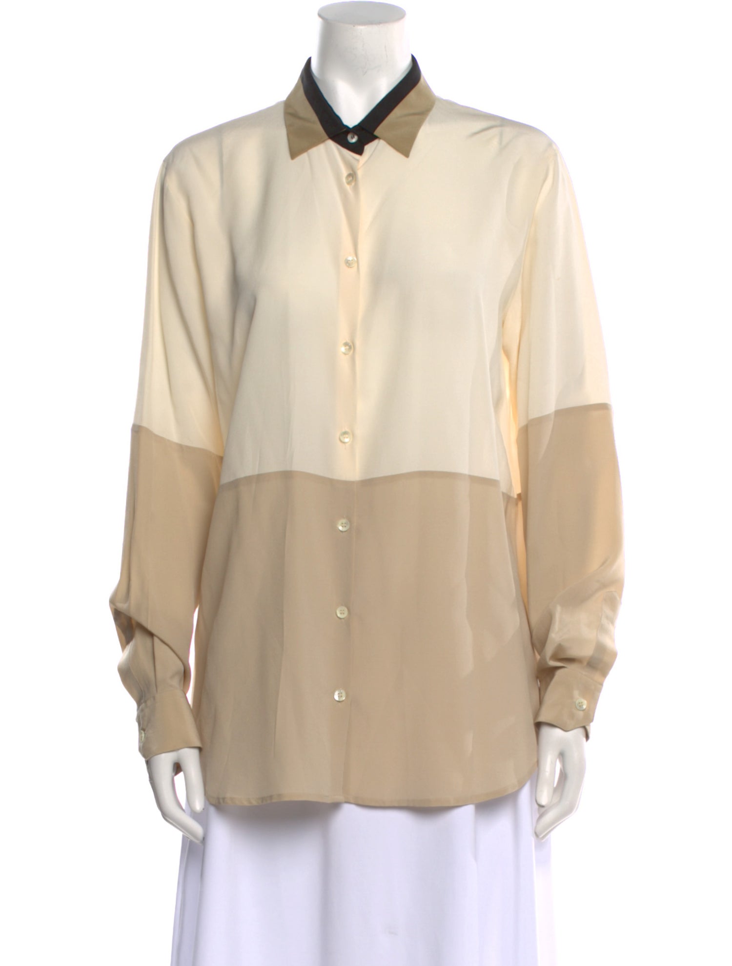 Etro Silk Long Sleeve Button-Up Top