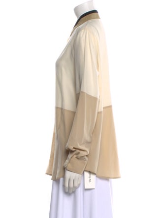 Etro Silk Long Sleeve Button-Up Top