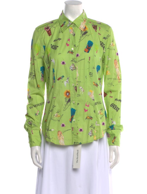 Etro Floral Print Long Sleeve Button-Up Top