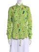 Etro Floral Print Long Sleeve Button-Up Top