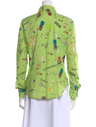 Etro Floral Print Long Sleeve Button-Up Top