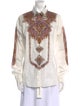 Etro Paisley Print Long Sleeve Button-Up Top