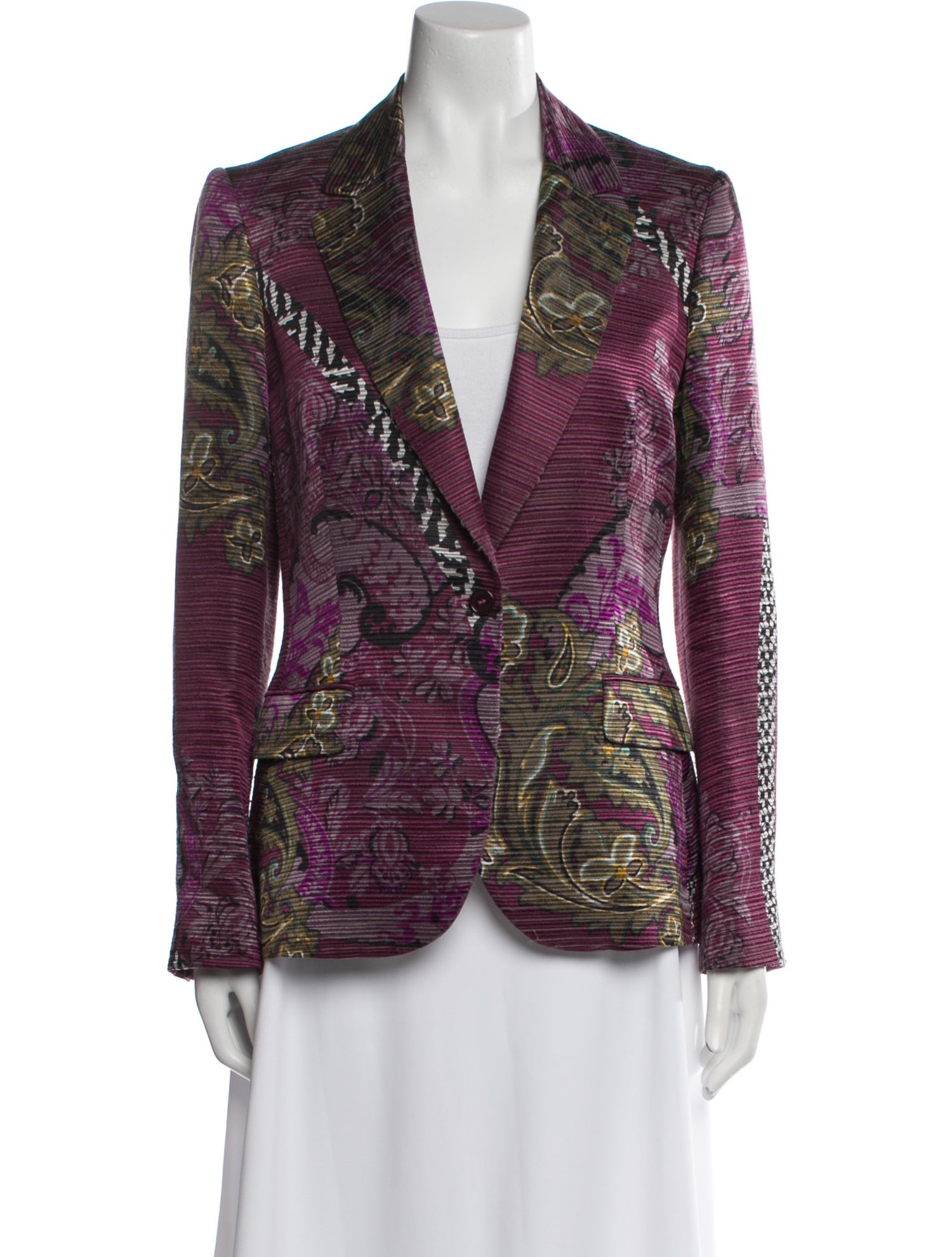Etro Wool Printed Blazer