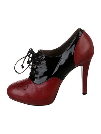 Etro Leather Colorblock Pattern Pumps